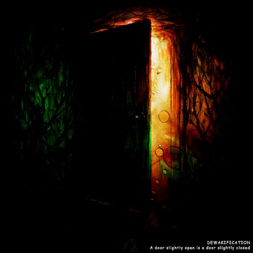 A door slightly open...