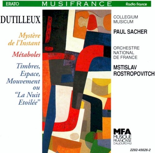 Mystère de l'instant / Métaboles / Timbres, espace, mouvement