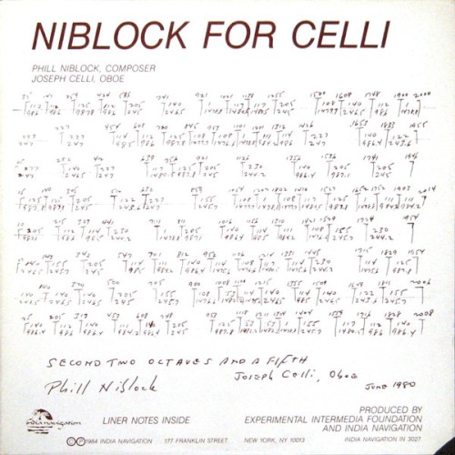 Niblock for Celli / Celli Plays Niblock
