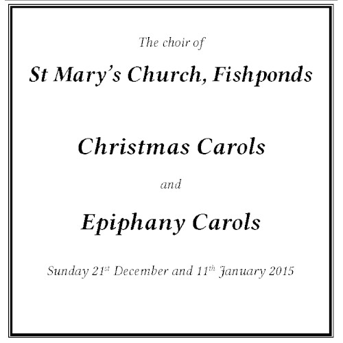 Epiphany Carol Service 2015