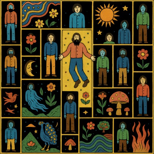 Sun, Moon, Mushroom, Man