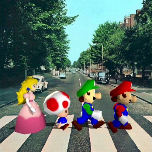 Abbey Road but with the Mario 64 Soundfont