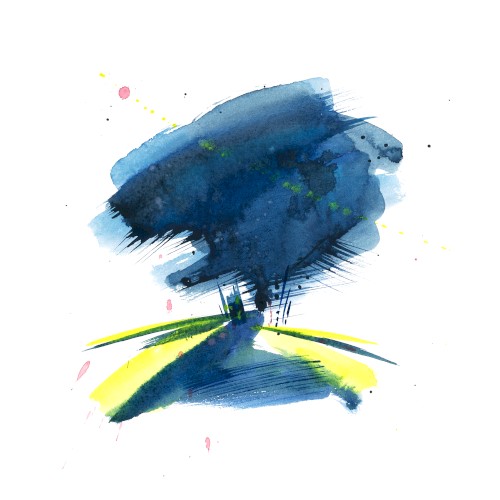 Behind the Town in Blue
