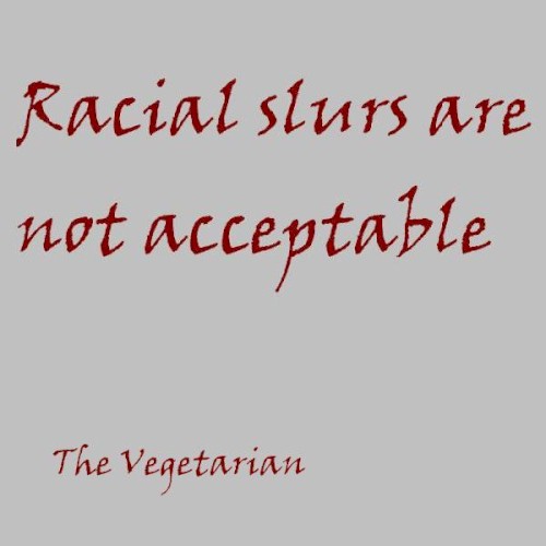 Racial Slurs Are Not Acceptable