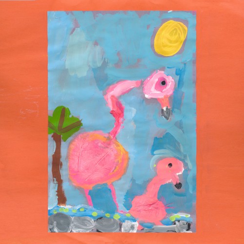 Sun and Flamingos