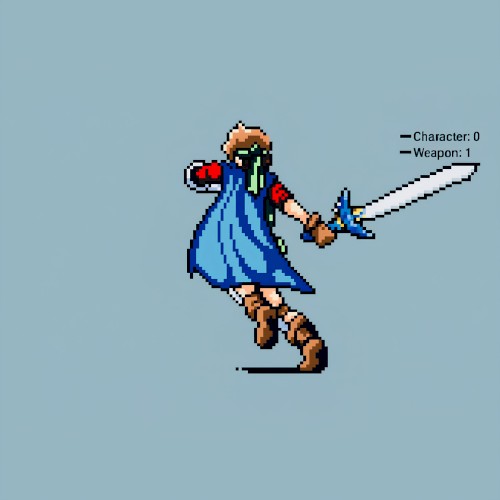 Character 0, Weapon 1