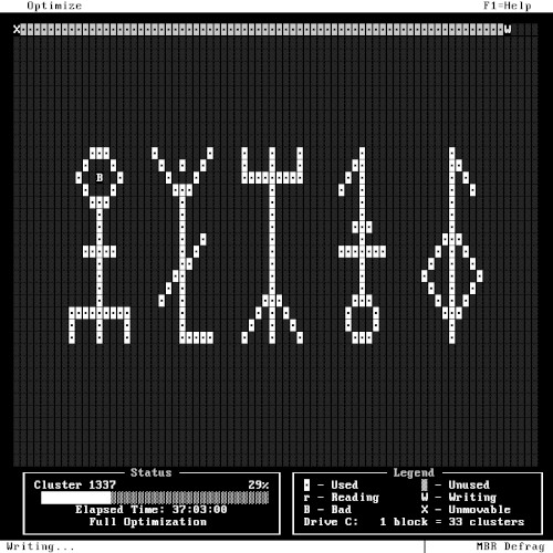 C:\\>DEFRAG