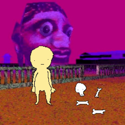 stuck in the purple realm near the head of god