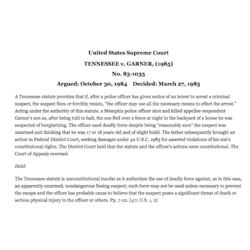 Tennessee v. Garner