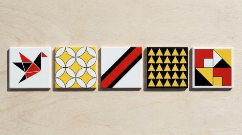 Red Black White Yellow