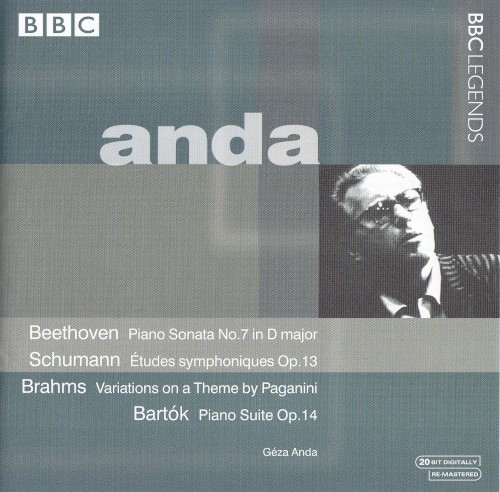 Beethoven: Piano Sonata no. 7 in D major / Schumann: Études symphoniques op. 13 / Brahms: Variations on a Theme by Paganini / Bartók: Piano Suite op. 14