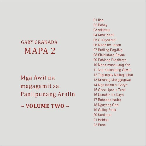 Mapa 2: Mga Awit Na Magagamit Sa Panlipunang Aralin, Vol. 2