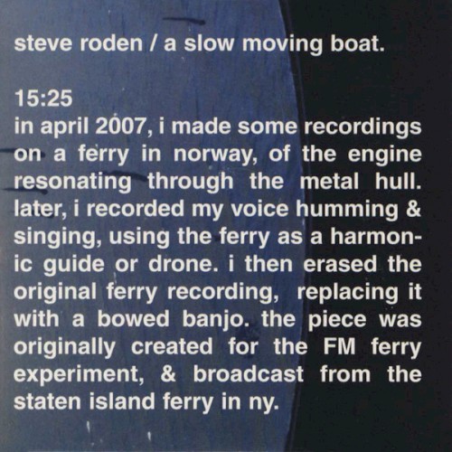 A Slow Moving Boat