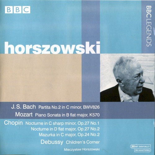 Bach: Partita no. 2 in C minor, BWV826 / Mozart: Piano Sonata in B-flat major, K570 / Chopin: Nocturne in C-sharp minor, op. 27 no. 1 / Nocturne in D-flat major, op. 27 no. 2 / Mazurka in C major, op. 24 no 2 / Debussy: Children's Corner