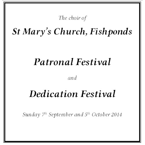 Patronal Festival 2014