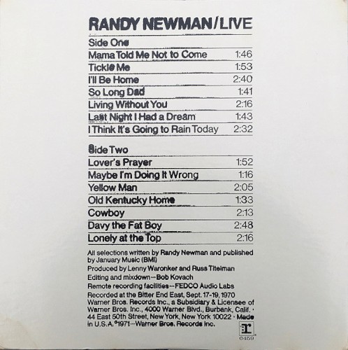 Randy Newman Live