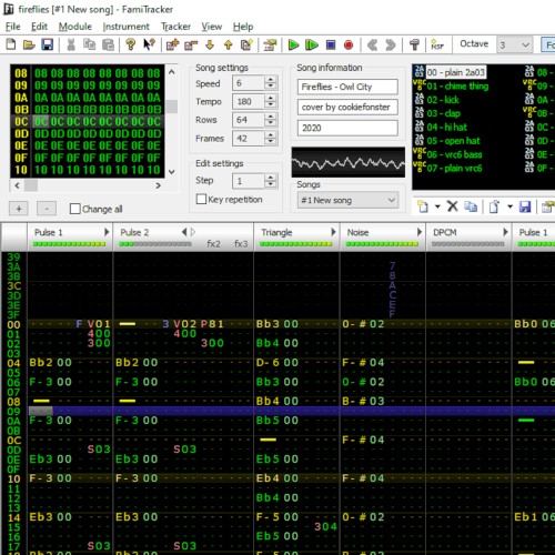 Cookiefonster’s 2020 Famitracker Covers (that aren’t SRB2)